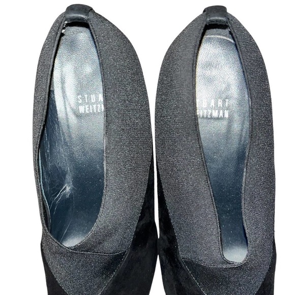 Stuart Weitzman “Greatneck” Platform Pump Black Suede | Size 7.5 - Picture 8 of 11